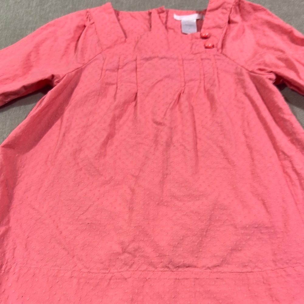 Janie and Jack Coral Textured Dress Size 5 - Picture 2 of 5